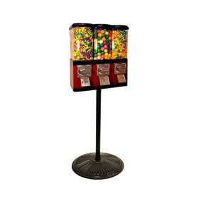 Triple Pod Gumball Machine-Retro Stand